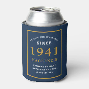 Rafraîchisseur Pour Canette 80e anniversaire personnalisé 1941 Elégant Blue