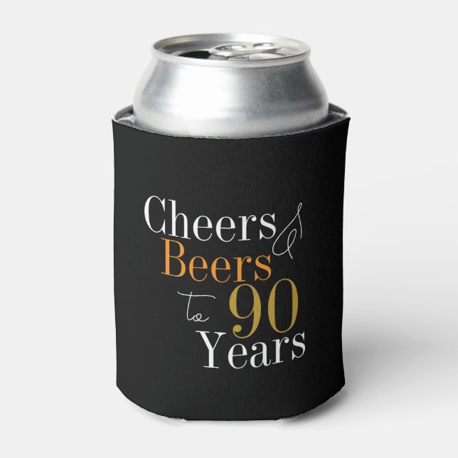 Rafraîchisseur Pour Canette 90e anniversaire Soeurs et bières Party Black Gold (Can devant)