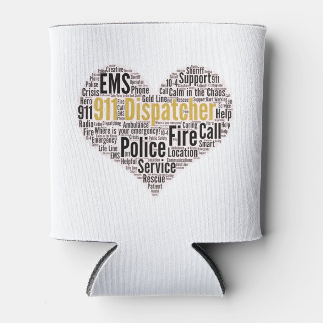 Rafraîchisseur Pour Canette 911 Dispatcher Mot Cloud Café Mug (Devant)
