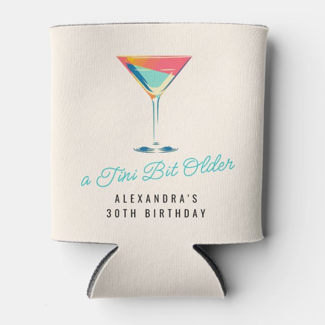 Rafraîchisseur Pour Canette A Tini Bit Ancien Martini Thème Retro 30ème Annive (Devant)