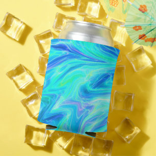 Rafraîchisseur Pour Canette Abstrait bleu turquoise