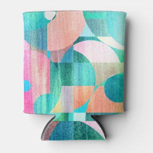 Rafraîchisseur Pour Canette Abstrait géométrique brillant et coloré