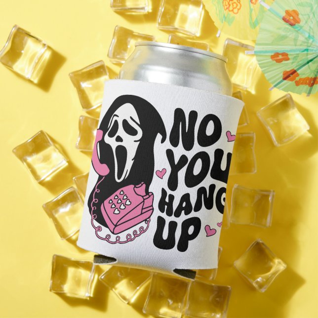 Rafraîchisseur Pour Canette "Accrochez-vous" Ghostface Horror Fan Cadeau (Été in situ)