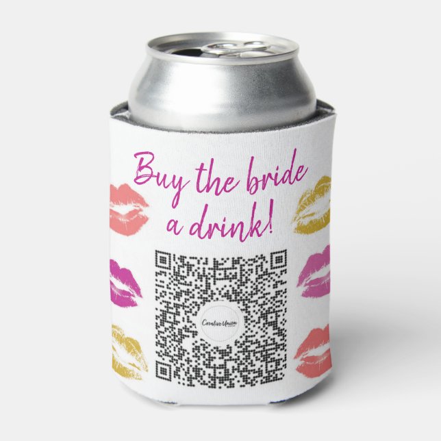 Rafraîchisseur Pour Canette Acheter une boisson à la mariée Code QR Enterremen (Can devant)