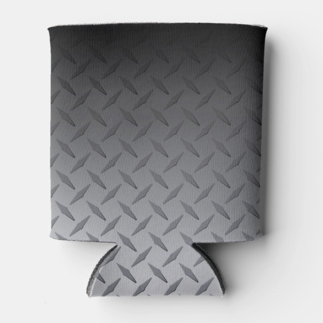 Rafraîchisseur Pour Canette Acier noir à brillant Plaque de diamant Motif d'ar (Devant)
