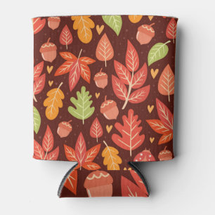 Rafraîchisseur Pour Canette Acornes, feuilles d'automne, papier peint de la fo