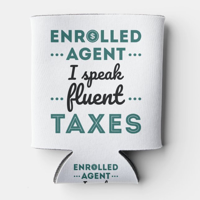 Rafraîchisseur Pour Canette Agent inscrit Je Parle Impôts Fluents (Devant)