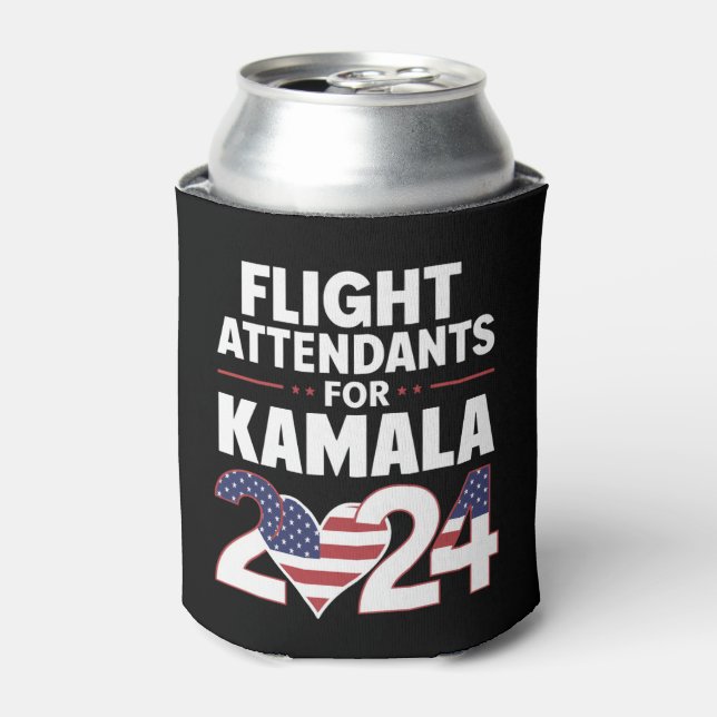 Rafraîchisseur Pour Canette Agents De Vol Pour Les Élections De Kamala Harris  (Can devant)
