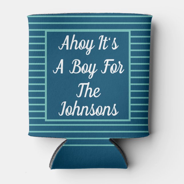 Rafraîchisseur Pour Canette Ahoy C'est un garçon Baby shower Can Cooler (Devant)