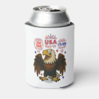 Aigle chauve avec feux d'artifice – États-Unis 250