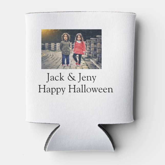 Rafraîchisseur Pour Canette ajouter nom photo texte Halloween enfant fille gar (Devant)