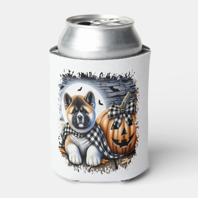 Rafraîchisseur Pour Canette Akita Dog Carré d'Halloween (Can devant)