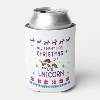 Rafraîchisseur Pour Canette All I Want For Christmas Is A Unicorn Ugly Christm