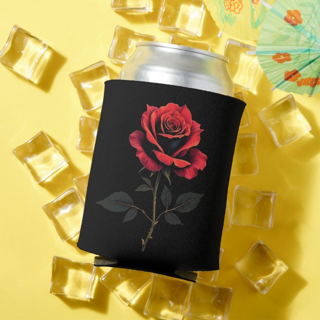 Rafraîchisseur Pour Canette Amateurs de fleurs de rose rouge simple Jardinage (Été in situ)