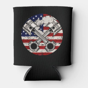 Rafraîchisseur Pour Canette American Flag Piston Muscle Voiture Patriotique Vi