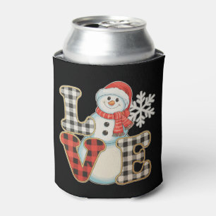 Rafraîchisseur Pour Canette Amour de Noël Bonhomme de Neige Mignon Plaid de Bu