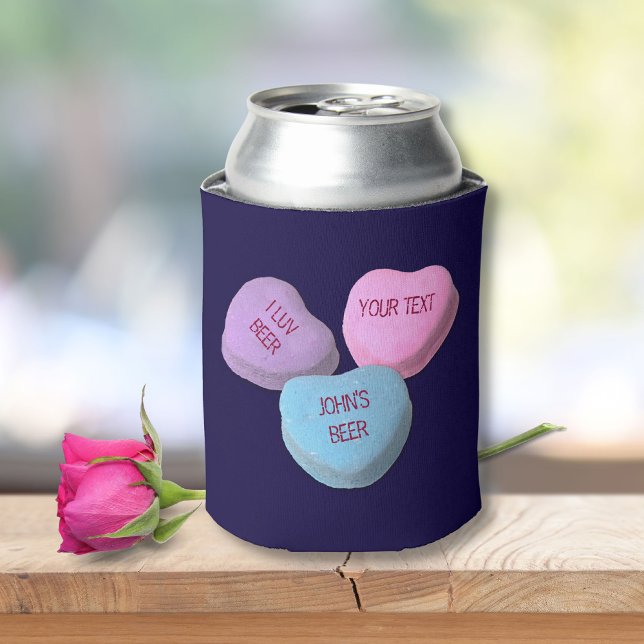 Rafraîchisseur Pour Canette Amour drôle Bière Bonbon Coeur Texte personnalisé (Créateur téléchargé)