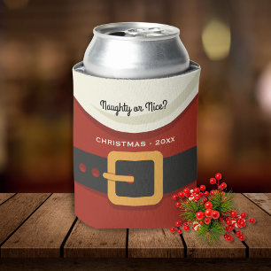 Rafraîchisseur Pour Canette Amusant Joyeux Noël Père Noël Naughty ou Nice