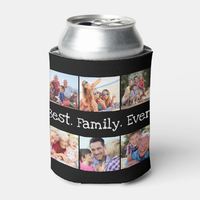 Rafraîchisseur Pour Canette Amusant Meilleure famille photo Collage personnali (Can devant)