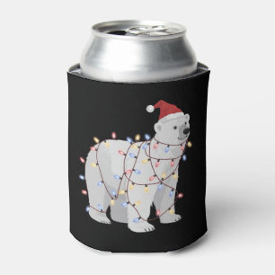 Rafraîchisseur Pour Canette Amusing Ourson Polaire Noël Animal Lumières Amoure