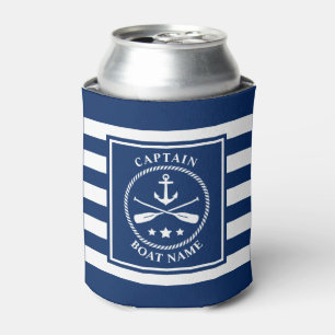 Rafraîchisseur Pour Canette Ancre marine Oar Nom du bateau Navire Stripes de l