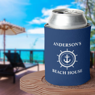 Rafraîchisseur Pour Canette Ancre Naútica Corde Casque Bleu Marine Maison de P