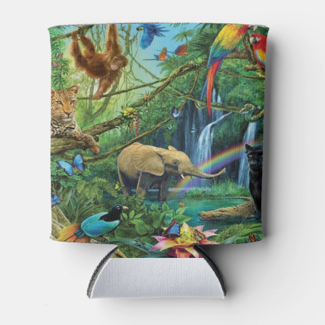 Rafraîchisseur Pour Canette Animals living together throw pillow (Devant)