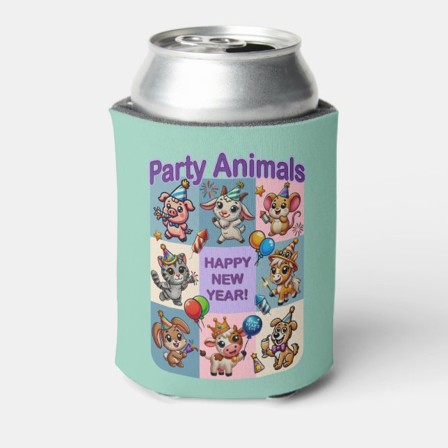 Rafraîchisseur Pour Canette Animaux de fête "Bonne année" (Can Dos)