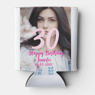 Rafraîchisseur Pour Canette anniversaire 30 ans ajouter nom date année photo b
