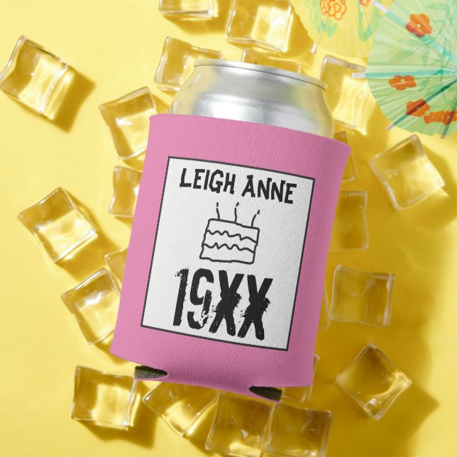 Rafraîchisseur Pour Canette Anniversaire Personnaliser Né sur mesure Date Anné (Été in situ)