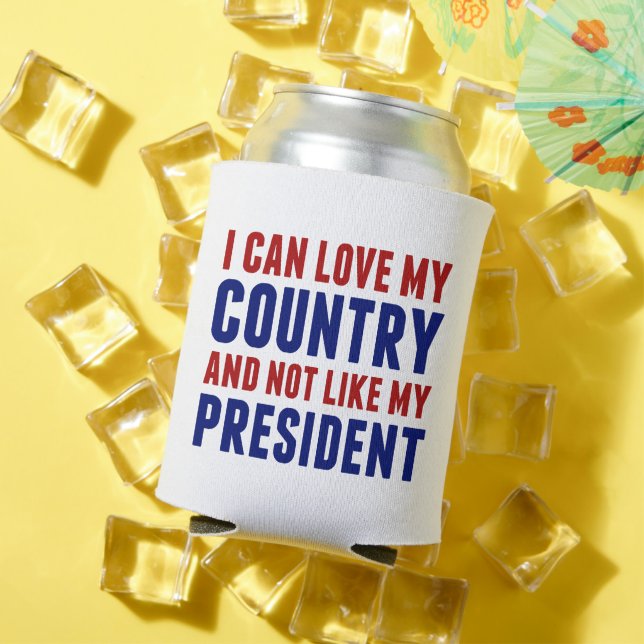 Rafraîchisseur Pour Canette Anti Trump Patriotique Pas Mon Président (Été in situ)