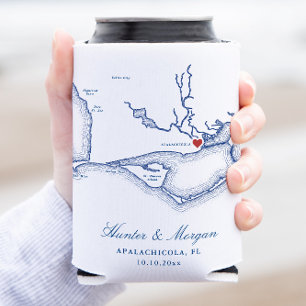 Rafraîchisseur Pour Canette Apalachicola Floride Carte Mariage Favor