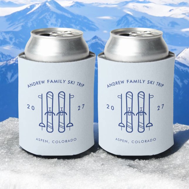 Rafraîchisseur Pour Canette Apres Favoris Ski, Famille Ski Weekend Cadeaux (Créateur téléchargé)