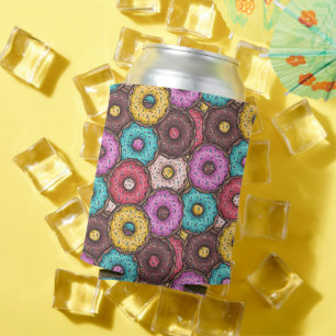 Rafraîchisseur Pour Canette Aquarelle colorée beignets avec Motif d'arrosage