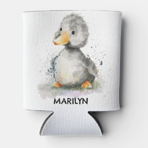 Rafraîchisseur Pour Canette Aquarelle de canard pour bébé mignonne