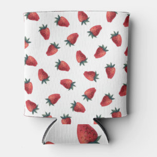 Rafraîchisseur Pour Canette Aquarelle de fraises : Jouer Motif sans couture