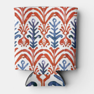 Rafraîchisseur Pour Canette Aquarelle Ikat, Motif ethnique bohème.