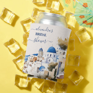 Rafraîchisseur Pour Canette Aquarelle Santorini Destination Bride