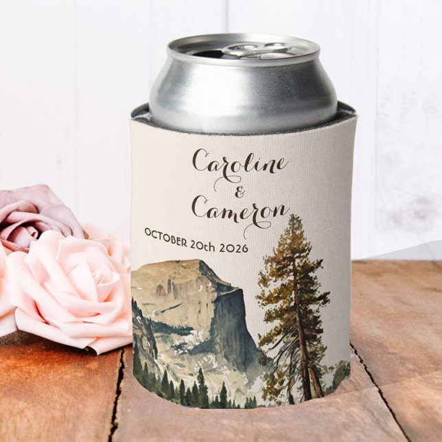 Rafraîchisseur Pour Canette Aquarelle Yosemite Parc National Mariage Ca US (Créateur téléchargé)