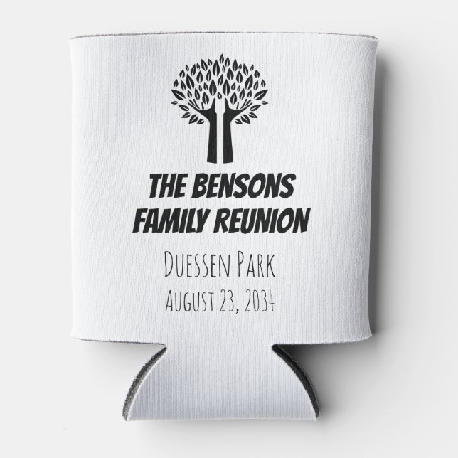 Rafraîchisseur Pour Canette Arbre Famille Réunion Fête Faveur Peuvent Cooler (Devant)