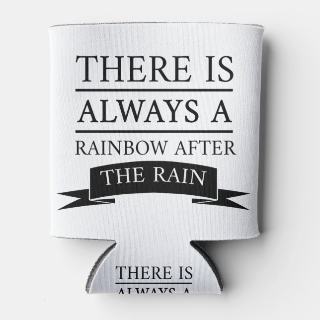 Rafraîchisseur Pour Canette Arc-en-ciel après la pluie (noir) (Devant)