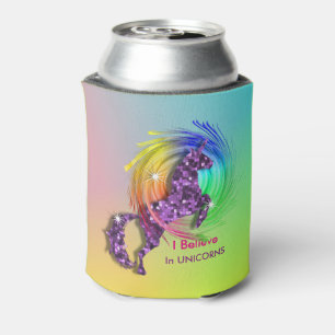 Rafraîchisseur Pour Canette Arc-En-Ciel Magique Je Crois Au Thème Unicorn