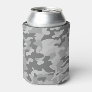 Rafraîchisseur Pour Canette Ardoise de camo militaire gris côtier gris argenté