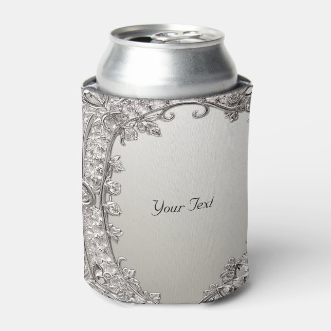 Rafraîchisseur Pour Canette Argent Ornate Moderne Faveur Peut Rafraîchir (Can devant)