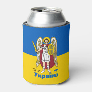 Rafraîchisseur Pour Canette Armoiries de la ville de Kiev, drapeau ukrainien