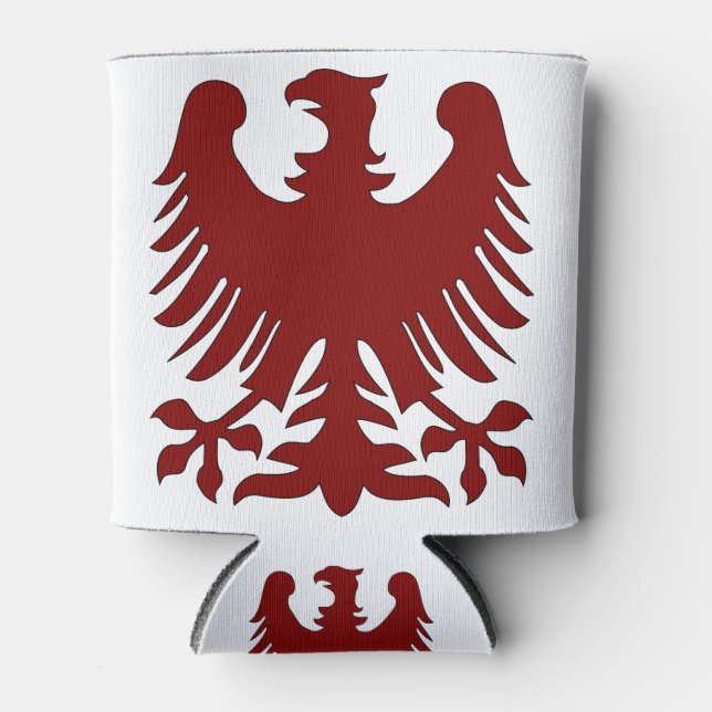 Rafraîchisseur Pour Canette Armoiries de l'aigle Phoenix Maroon Noblesse héral (Devant)