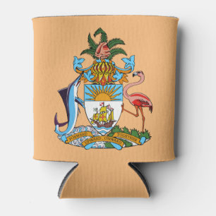 Rafraîchisseur Pour Canette Armoiries des Bahamas - Marlin, Flamant rose, Conq