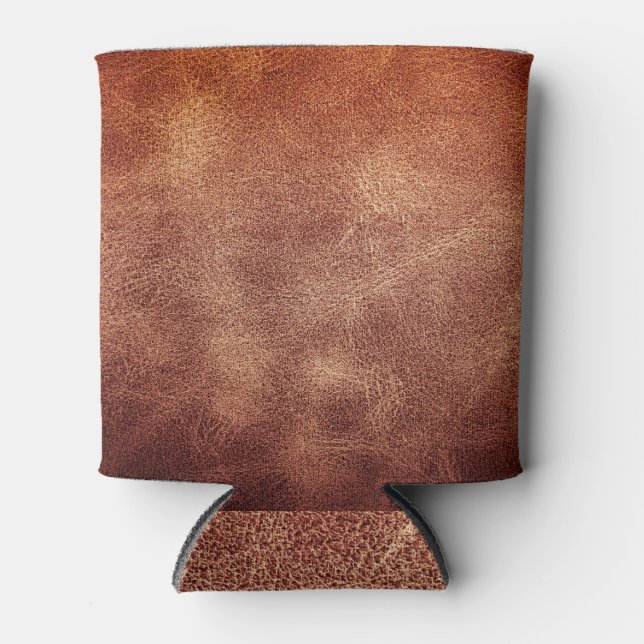Rafraîchisseur Pour Canette Arrière - plan de texture en cuir classique (Devant)