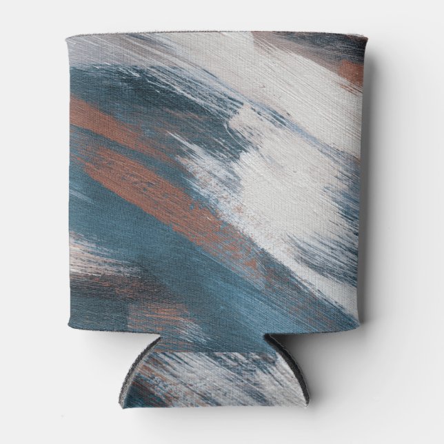 Rafraîchisseur Pour Canette Art Abstrait : Brush Strokes Versatile. (Devant)