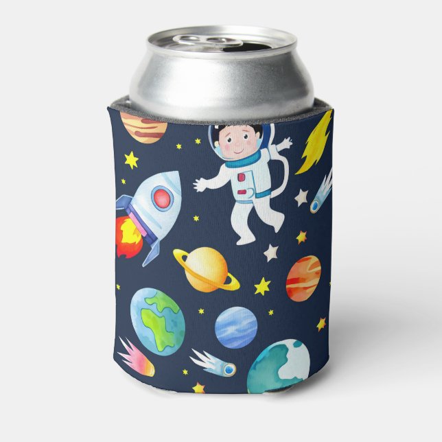 Rafraîchisseur Pour Canette Astronaut in Space Planets and Rockets Pattern (Can Dos)